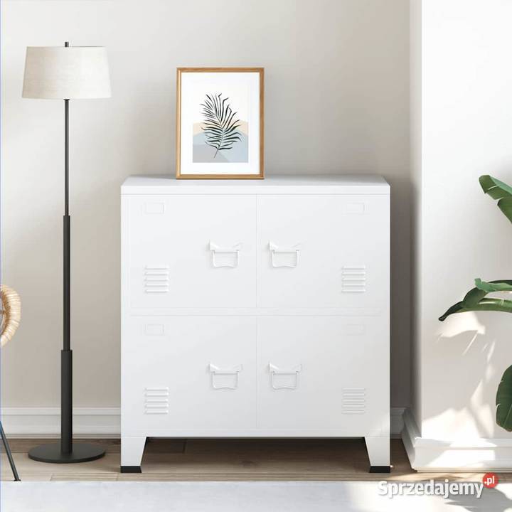 vidaXL Industrialna szafka biała 75x40x115