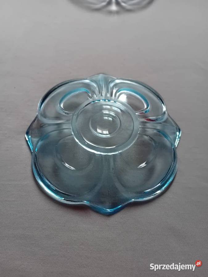 Zestaw 3 talerzyków Sachsenglas Walther model Porcelana i szkło