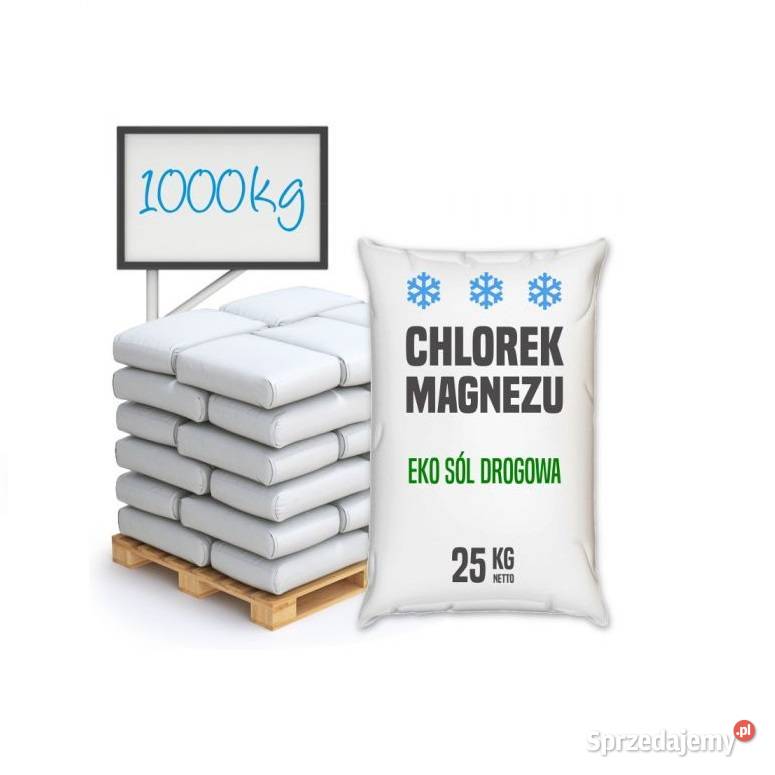 Chlorek magnezu 1000 kg płatki Eko sól drogowa