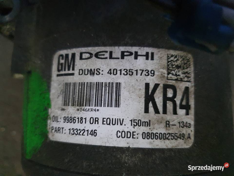 Sprężarka klimatyzacji opel Rok produkcji 2002 Lublin