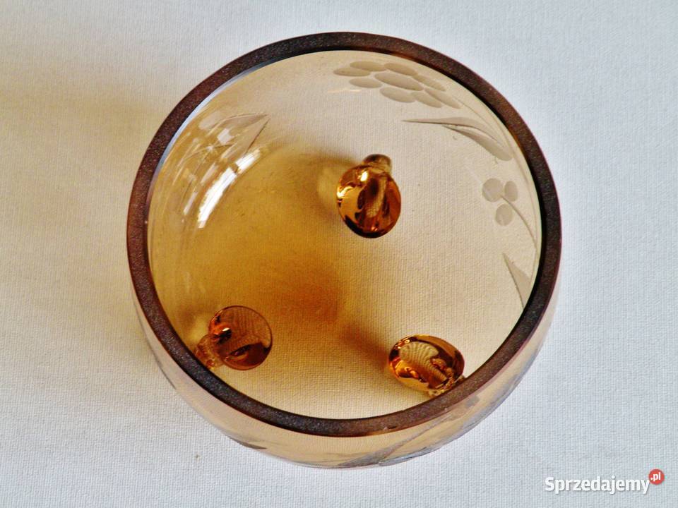 Czarka kryształowa ze szlifem ręcznym z lat 70ch Bydgoszcz