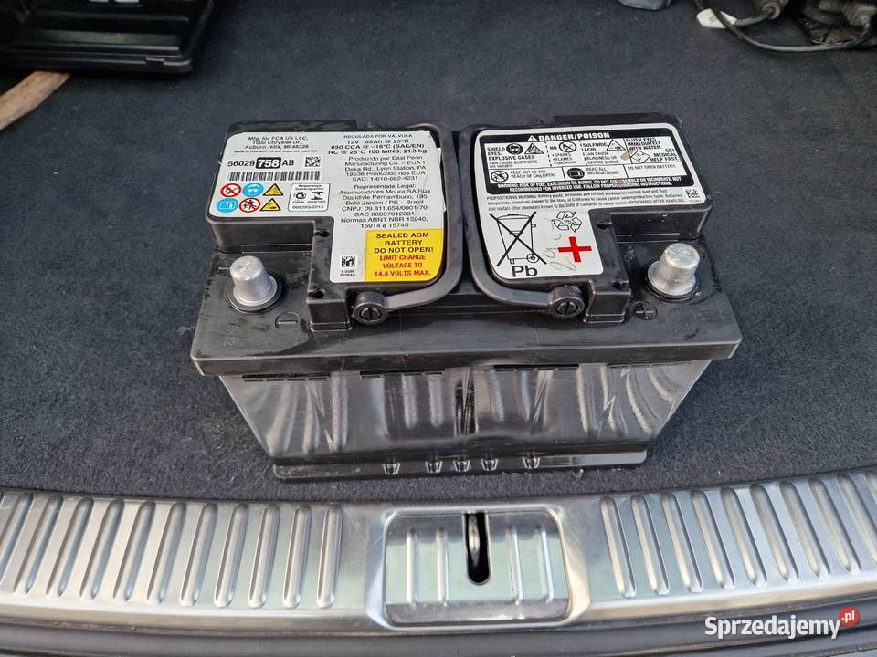 Akumulator Mopar Chrysler Jeep AGM 12V 65Ah 700A Rok produkcji 2022