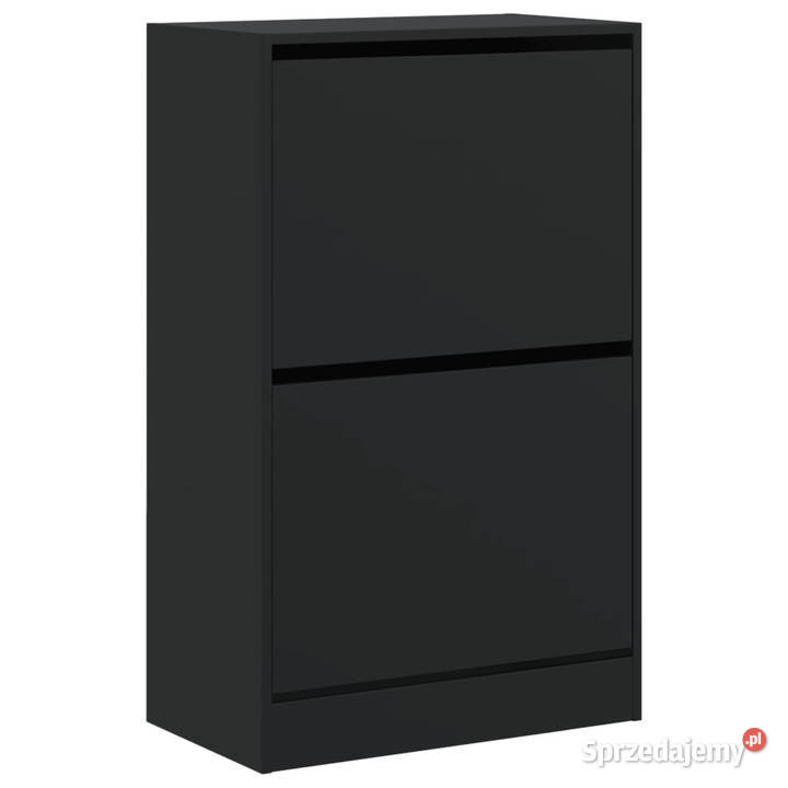 Szafka na buty czarna 60x34x965 materiał