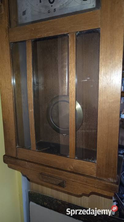 Stary zabytkowy zegar wiszący Gustav Becker drewno Koszalin