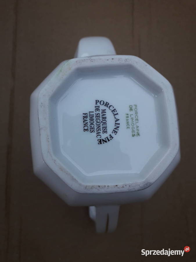 Limoges France elegancki biało złoty Warszawa