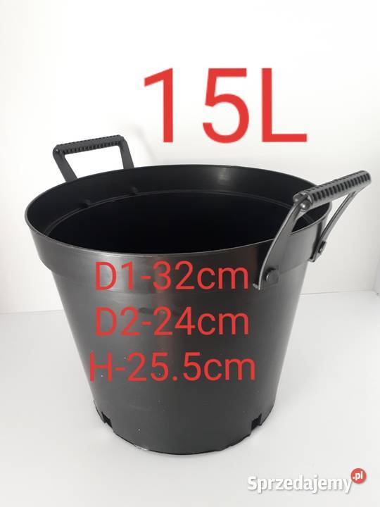 Doniczki produkcyjne 15 L z uchwytami mocne Ogród Oświęcim sprzedam