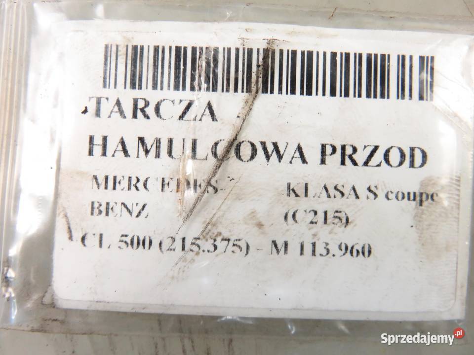 TARCZCZE HAMULCOWE PRZÓD MERCEDES C215 CL 500 Tarcze hamulcowe małopolskie