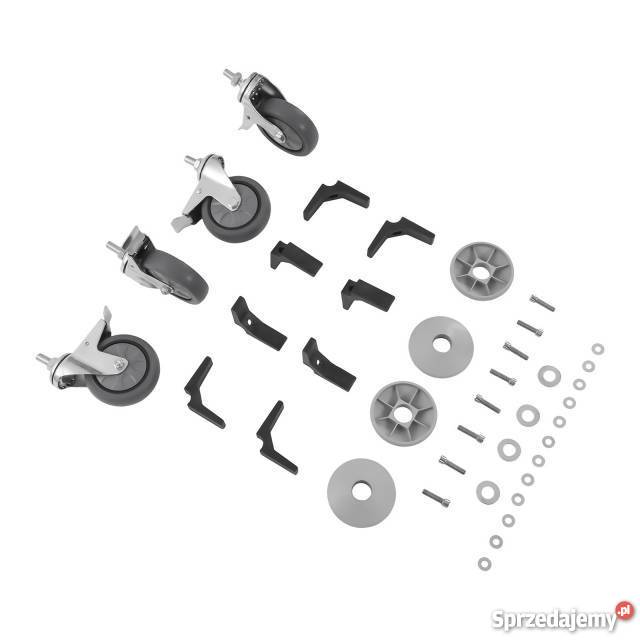 Wózek kelnerski transportowy z relingami 2 półki