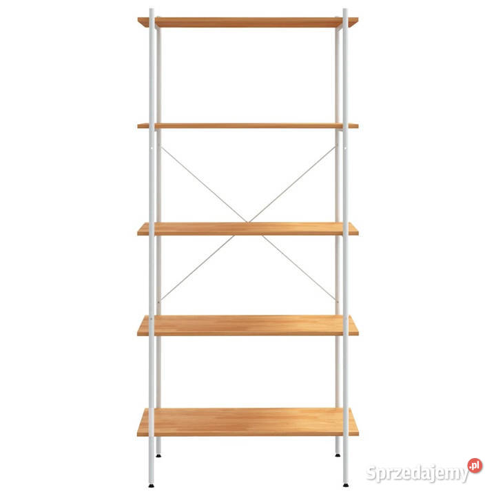5poziomowy regał białodębowy 80x40x163 WM336350 Warszawa