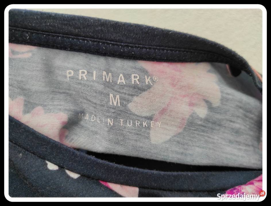 Primark koszulka tshirt kwiaty napis rozmiar 38 Płock