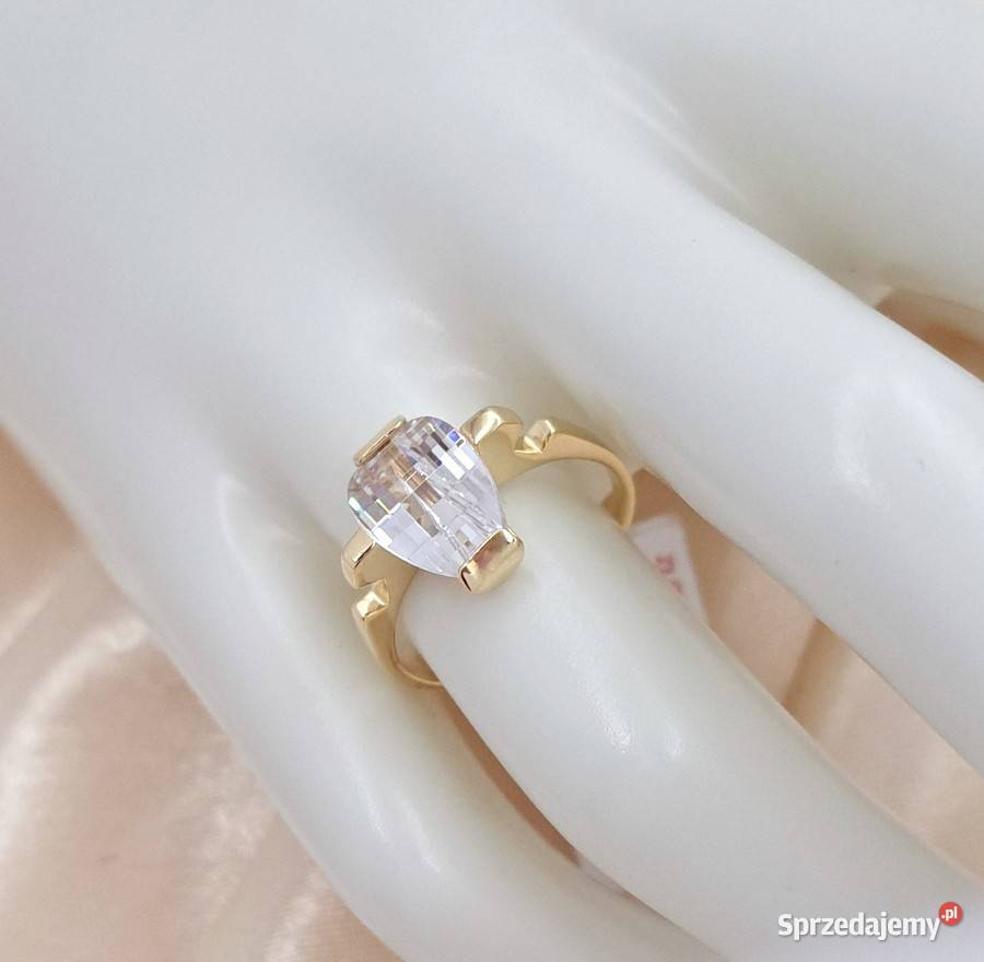 Pierścionek r16 Złoty pr585 Nowoczesny Z974 Poznań