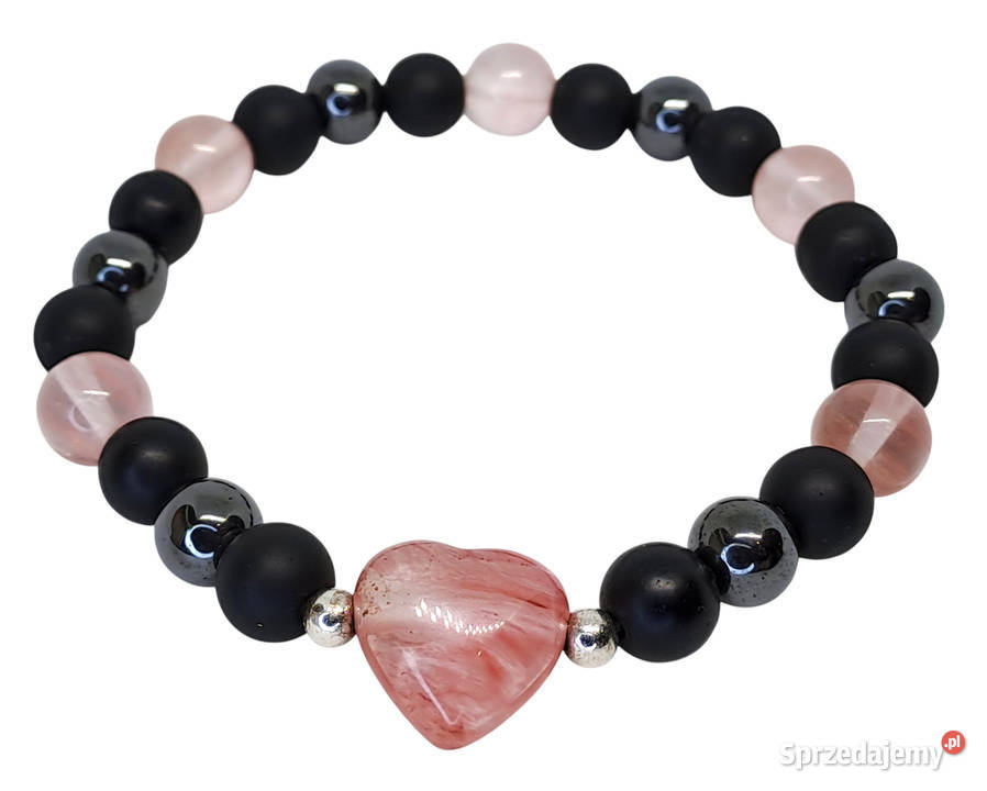 Bransoletka z kwarcu truskawkowego KWARC Warszawa