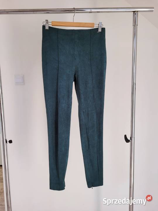 Zielone spodnie zamszowe Top Secret