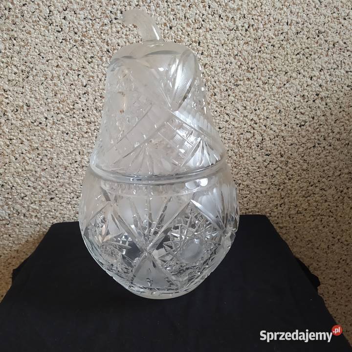 Bombonierka w kształcie gruszki Porcelana i szkło mazowieckie Żyrardów