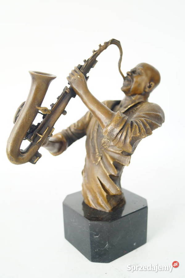 Figura z brązu grajek muzykant dekoracja rzeźba Gizałki