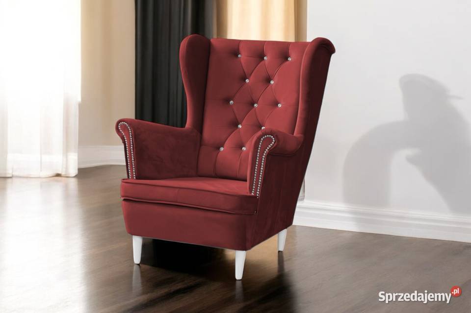 Fotel Uszak Caro Czerwony Dostawa 0 Fotele Tarchały Małe sprzedam