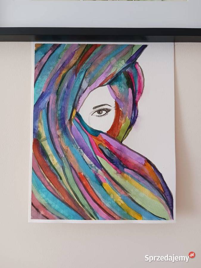 Akwarela Akwarelka Hand Made Oryginał 24 x 30