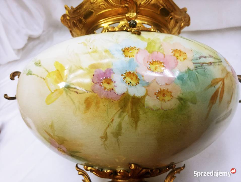 Śliczny wazon Brąz Porcelana Empir 19 w lubuskie Nowa Sól