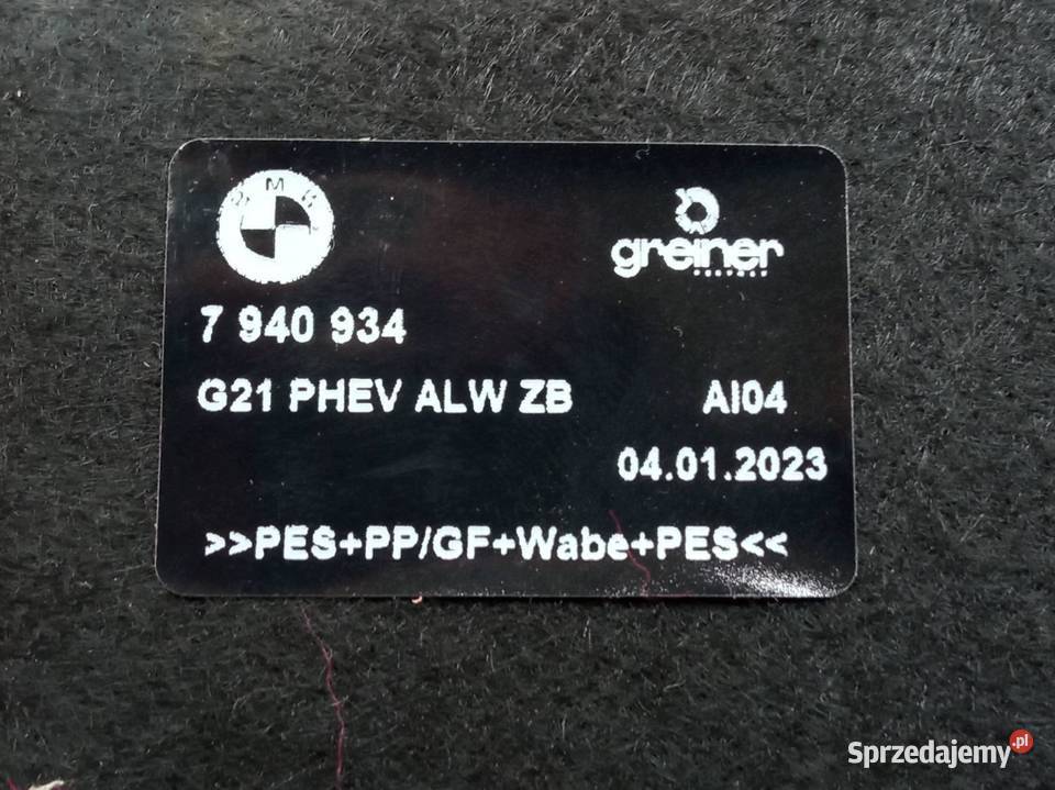 PODŁOGA BAGAŻNIKA DYWAN WYKŁADZINA 7940934 Bmw