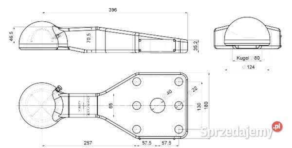 Zaczep kulowy 00655900A02 System zaczepowy Kamionna