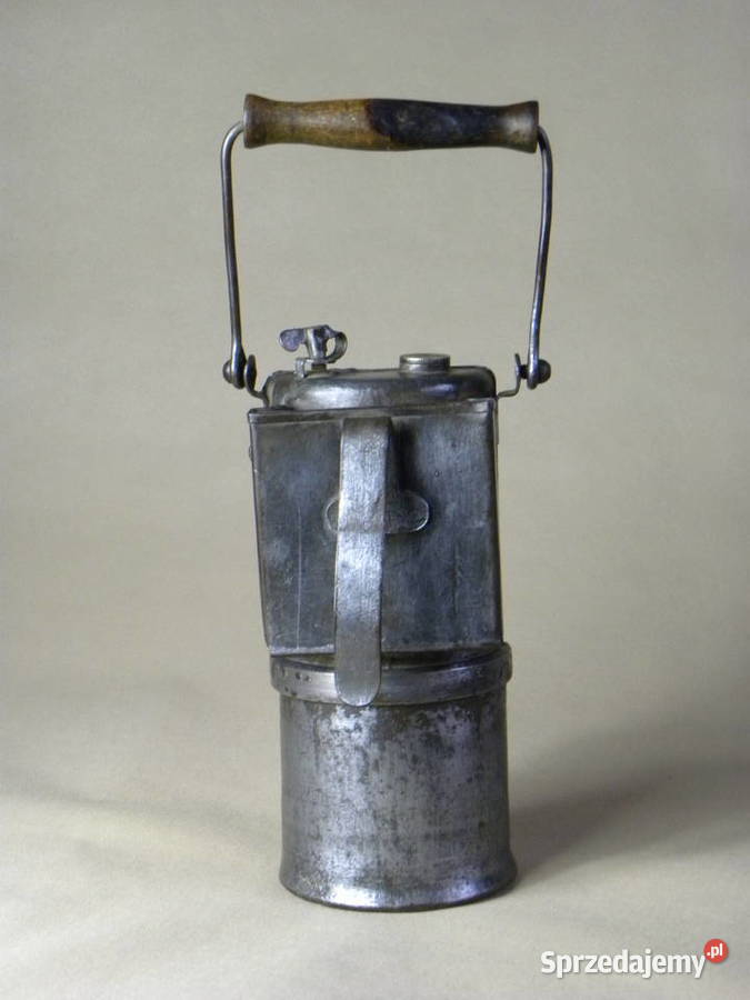 Stara niemiecka lampa karbidowa Friemann Wolf Legnica