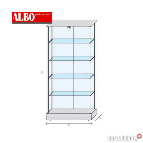 Gablota Szklana POLO witryna szklana meble świętokrzyskie Kielce