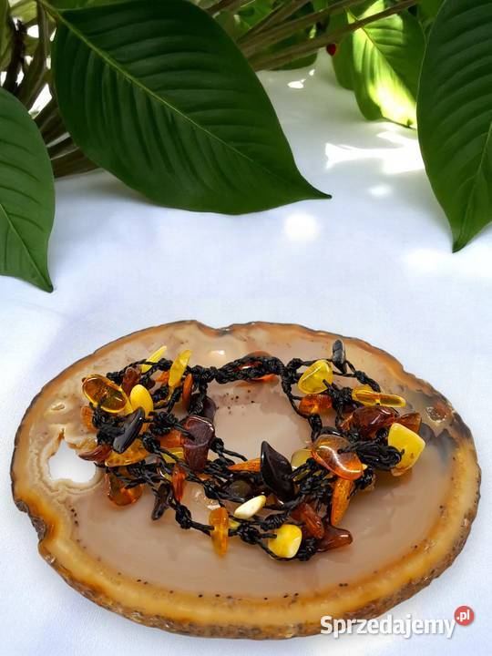 Bransoletka z bursztynu bursztyn bałtycki sieć sprzedam