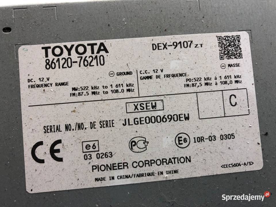 RADIO LEXUS CT 8612076210 ODTWARZACZ MULTIMEDIA