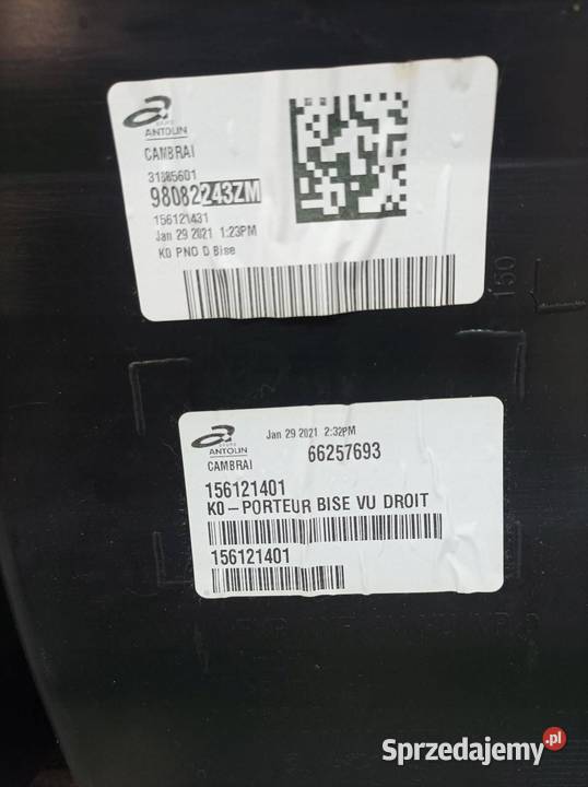 TAPICERKA BOCZEK PRAWY LEWY PRZÓD KPL Peugeot