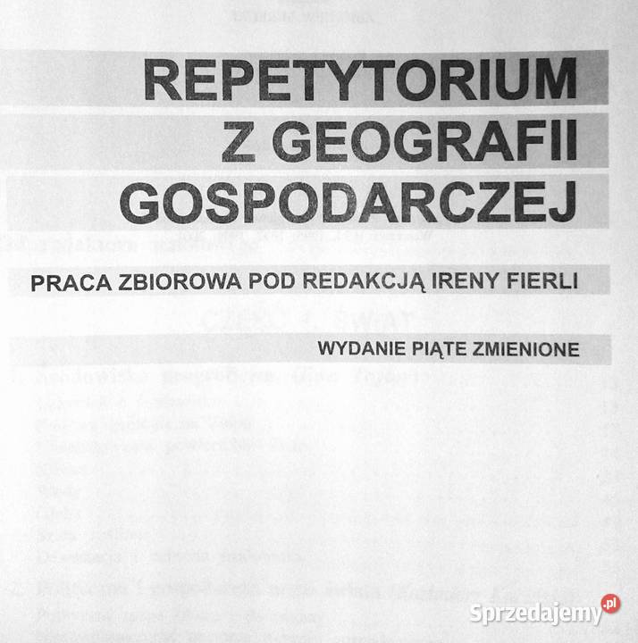 Repetytorium z geografii gospodarczej Irena Chełm