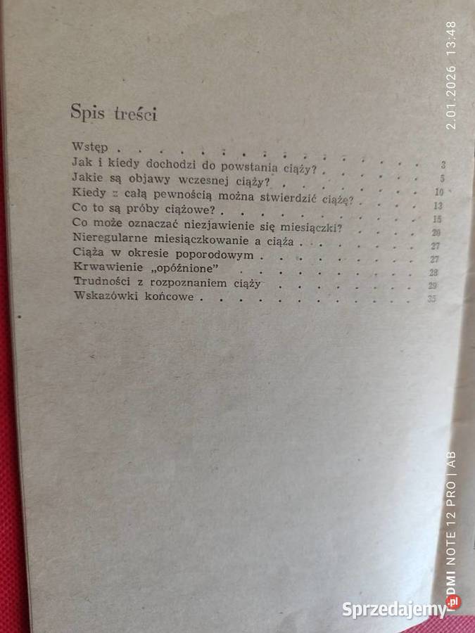 Czy jestem w ciąży dr Zb Sternadel PZWL 1973 r Katowice sprzedam