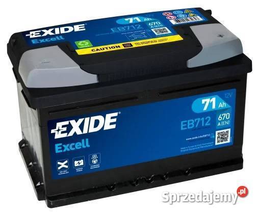 Akumulator Exide Excell 71Ah 670A SOSNOWIEC śląskie