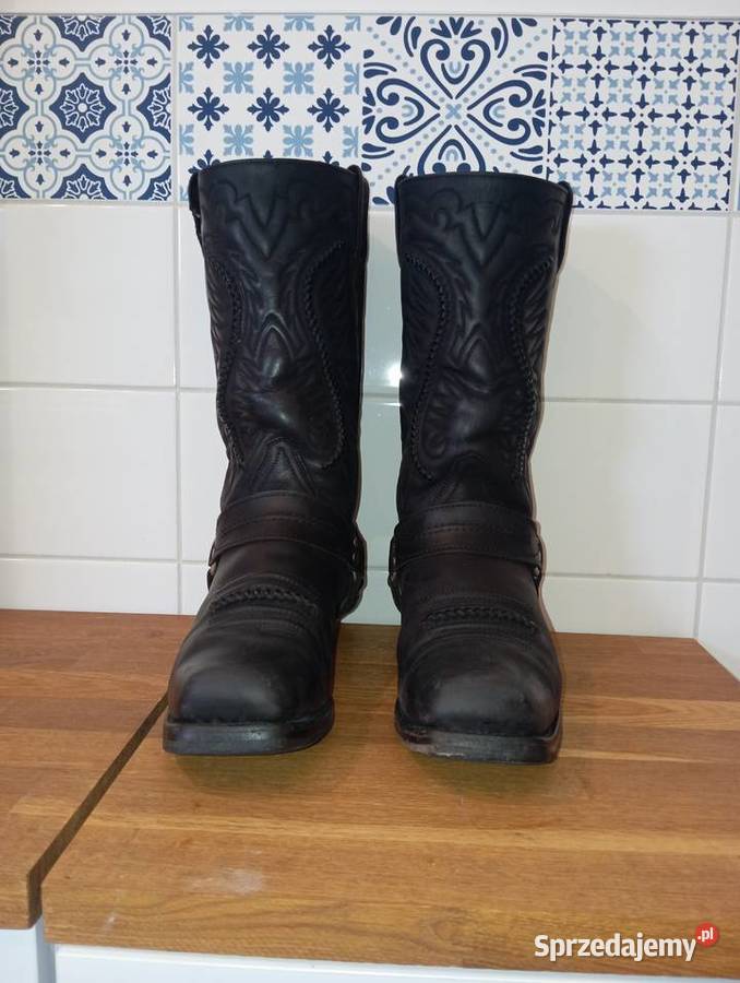 Sancho 5859 negro cowboy boots kowbojki Pozostałe śląskie Ruda Śląska