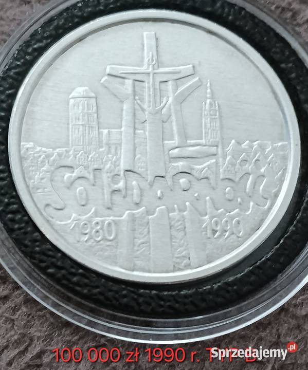 100 000 Solidarność 1990 r TYP B 2 mennicze wielkopolskie Konin