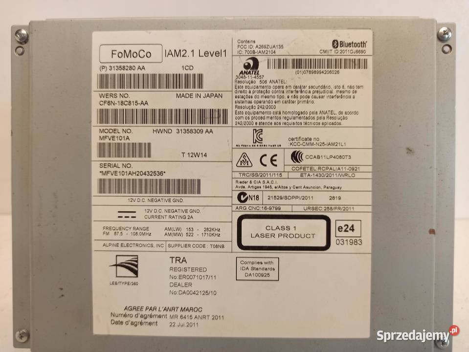 RADIO CZYTNIK CD VOLVO V60 31358280AA dolnośląskie