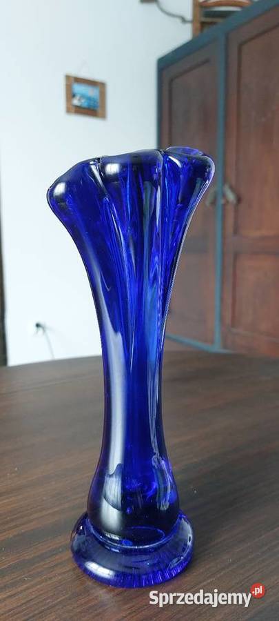Kobaltowy granatowy wazon vintage Błotno