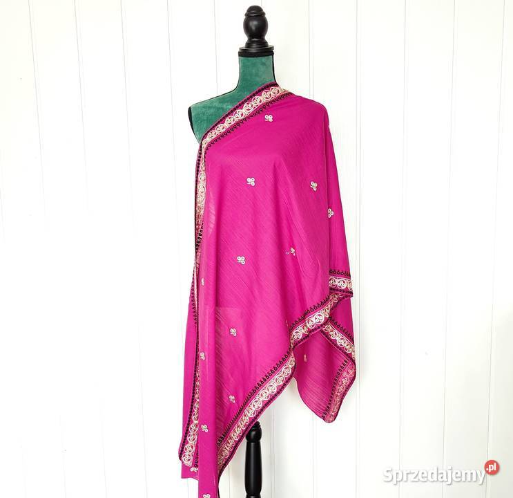 Różowy szal chusta orient indyjski szalik hijab Dodatki Szczecin sprzedam