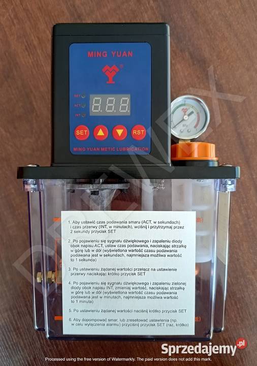 Automatyczna pompa centralnego smarowania 15 l Pozostałe Sidzina