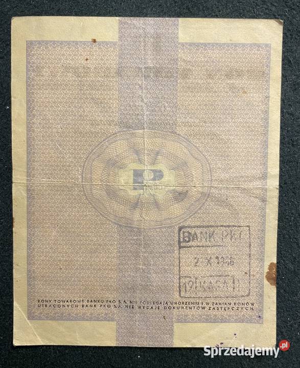 Bon Pewex 10 dolarowy z PRL 1960 Łódź