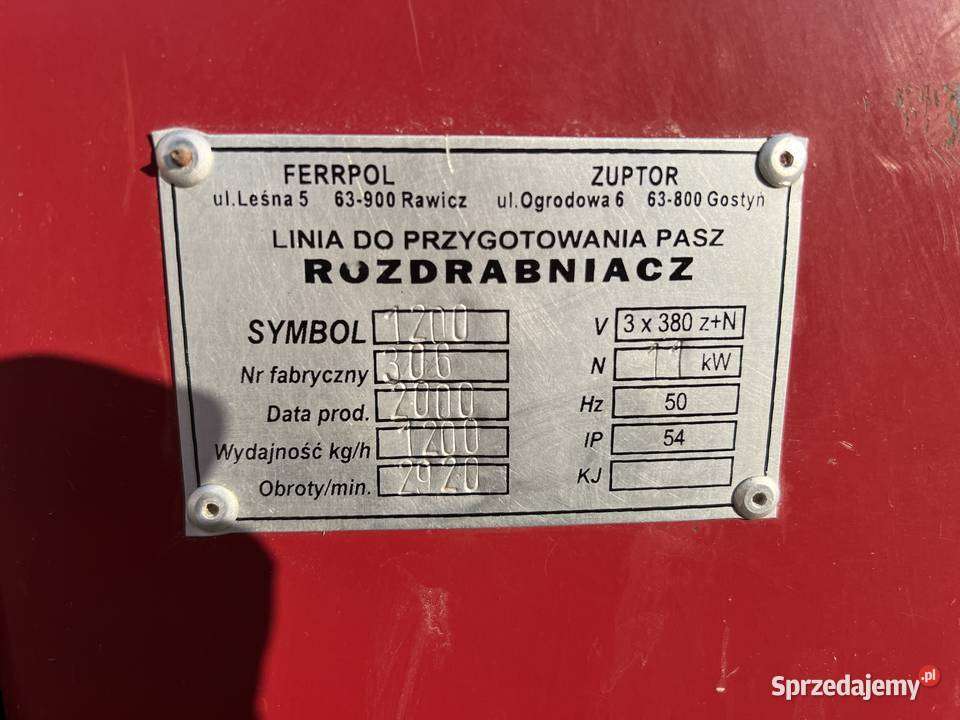 Śrutownik paszowy ZUPTOR