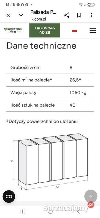 Palisada palineo Hryniewicze sprzedam