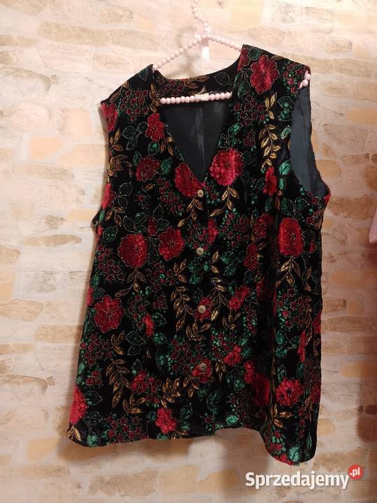 4850 4XL5XL Aksamitna Bogato zdobiona kamizelka kolorowy Kraków