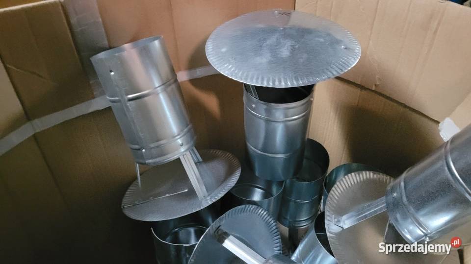 Nierdzewny kominek na rurę 200mm kolanka rury Wałbrzych