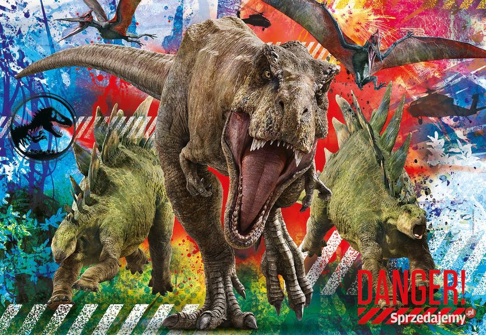 Puzzle Jurassic World Dinozaur Tyranozaur TRex Clementoni małopolskie Mogilany