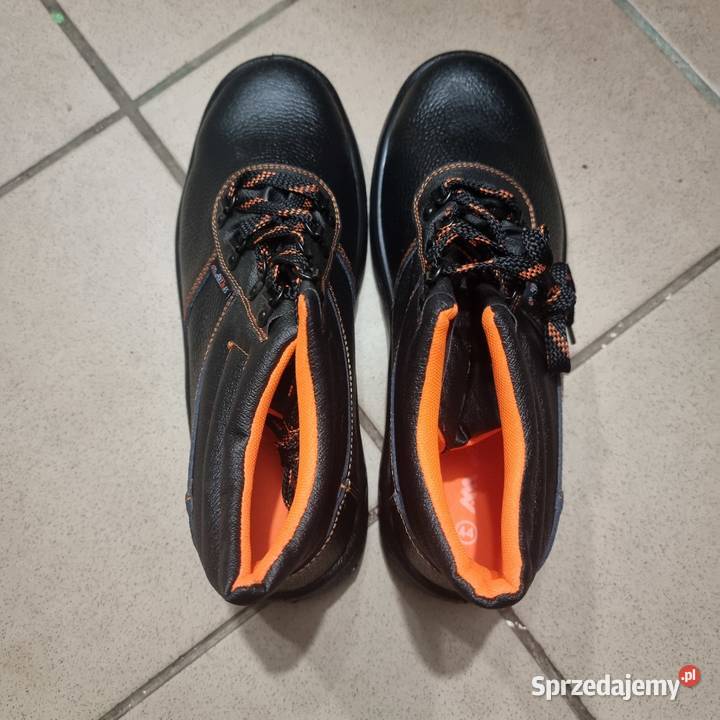 NOWE Buty Trzewiki Ochronne Robocze 44 Skóra Katowice