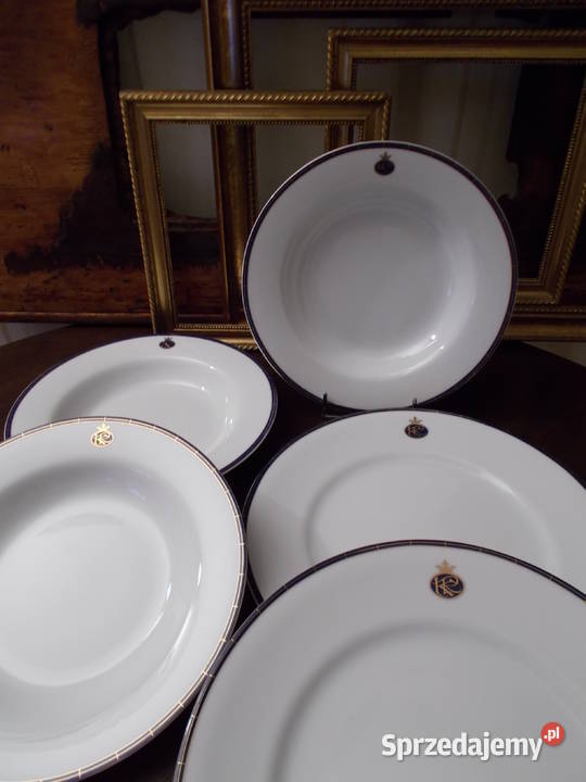 Luksusowa Porcelana Royal Kent Talerze Vintage Szczecin
