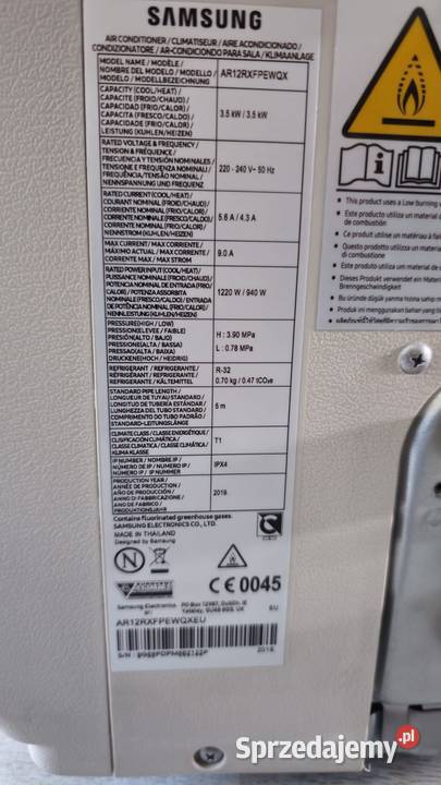 Jednostka zewnętrzna klimatyzatora Samsung Prudnik