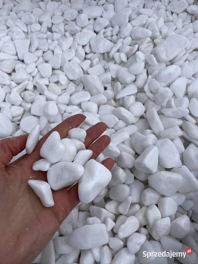 Białe kamienie ozdobne Otoczak Thassos Transport