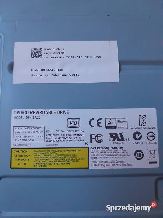 Wewnętrzny napędnagrywarka DVDCD LiteOn DH16AES Wieliczka