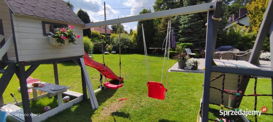 Drewniany plac zabaw huśtawki wspinaczka Dla Dziecka śląskie Częstochowa